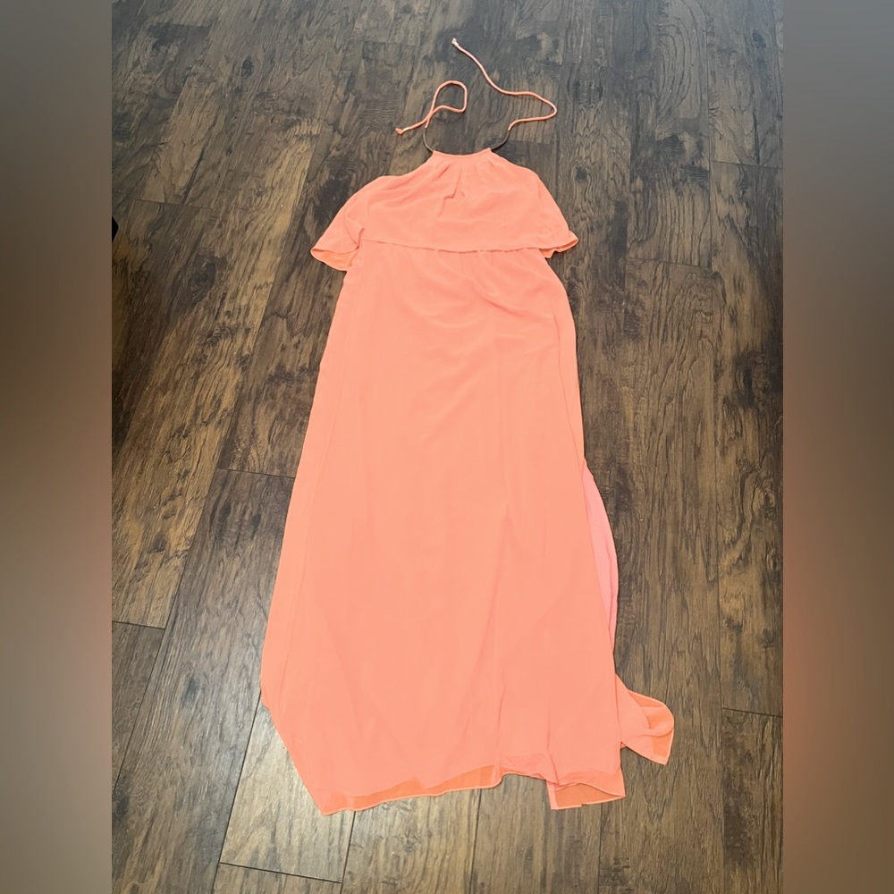 Vince Camuto Coral Halter Tie Neck Dress Size 12 NWOT